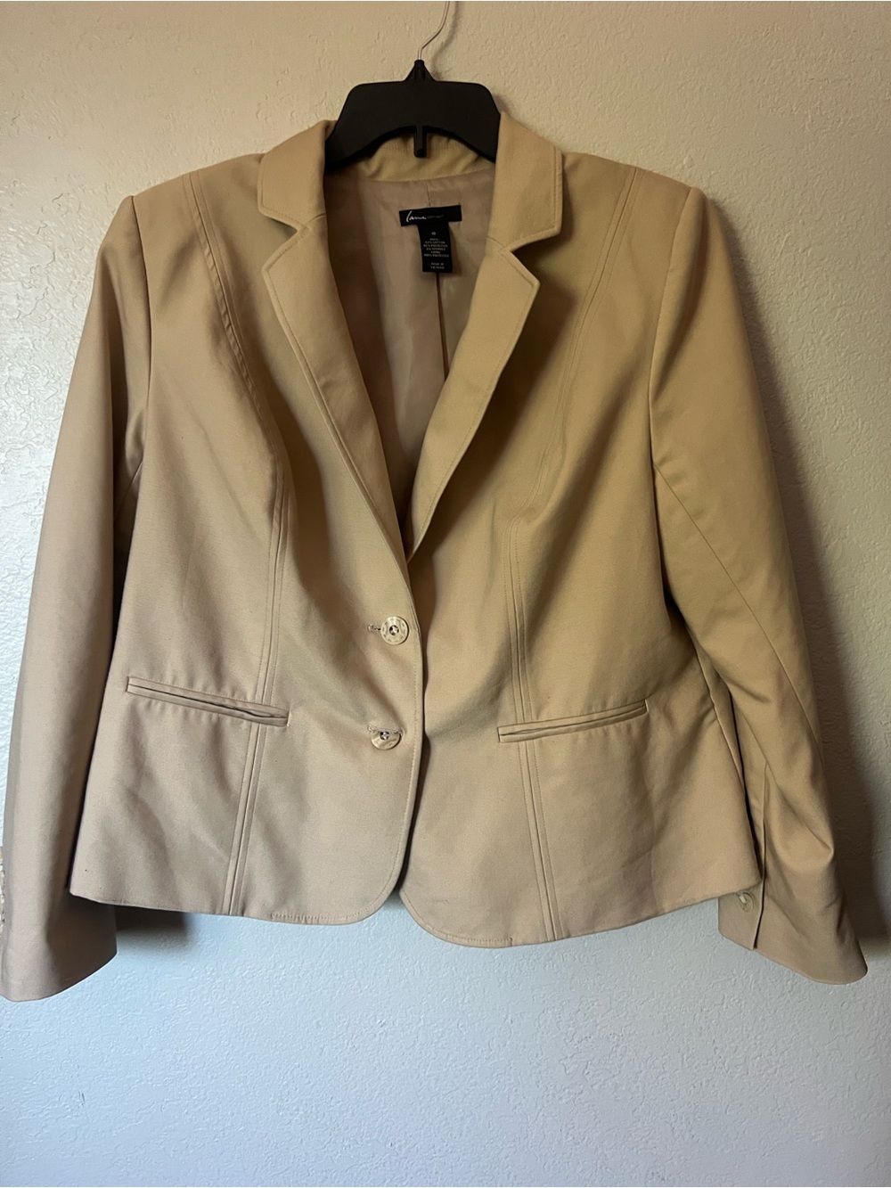 Lane Bryant Women's Beige Tailored Blazer